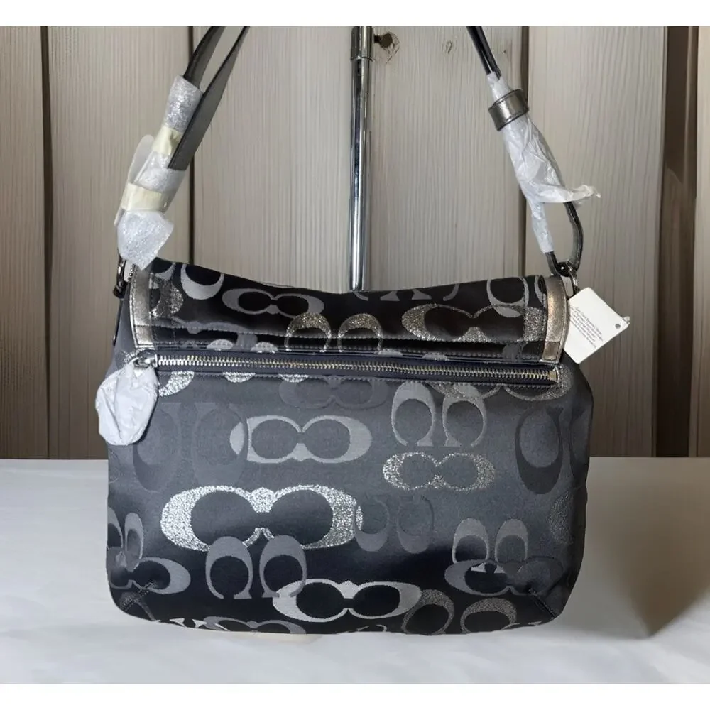 Coach Shoulder Penelope Sig Flap Bag F20461 NWT Rare Discontinued Grey/Silver - Picture 8 of 14
